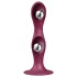 Satisfyer Double Ball-R - δονητής με βεντούζα και βάρος - σιλικόνη κόκκινο