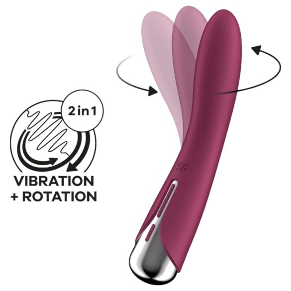 Satisfyer Spinning Vibe 1 - δονητής σημείου G με περιστρεφόμενη κεφαλή - κόκκινο