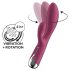 Satisfyer - κλειτοριδικός δονητής rabbit με περιστρεφόμενο βραχίονα - κόκκινο