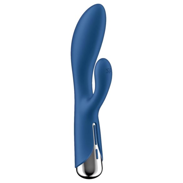 Satisfyer Spinning Rabbit 1 - περιστρεφόμενο δονητής με κλειτοριδικό βραχίονα (μπλε)