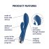 Satisfyer Spinning Rabbit 1 - Περιστρεφόμενος κλειτοριδικός δονητής (μπλε)