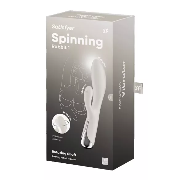 Satisfyer Spinning Rabbit 1 - δονητής με περιστρεφόμενο βραχίονα κλειτορίδας (μπεζ)