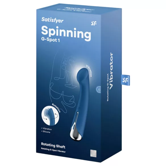 Satisfyer - δονητής σημείου G με περιστρεφόμενη κεφαλή - μπλε