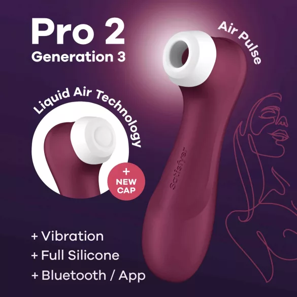 Satisfyer Pro 2 Gen3 - έξυπνος διεγέρτης κλειτορίδας με παλμούς αέρα - κόκκινο