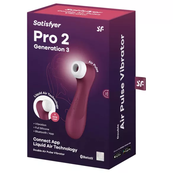 Satisfyer Pro 2 Gen3 - έξυπνος διεγέρτης κλειτορίδας με παλμούς αέρα - κόκκινο