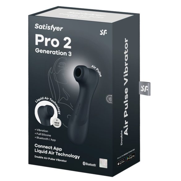 Satisfyer Pro2 Gen3 - έξυπνος διεγέρτης κλειτορίδας με αέρα (σκούρο γκρι)