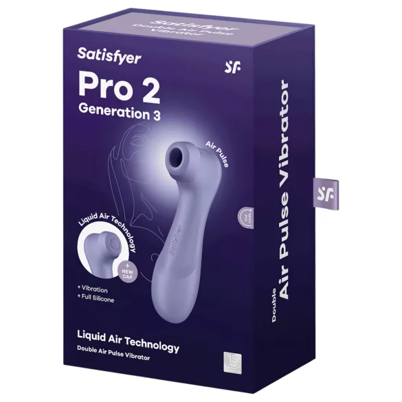 Satisfyer Pro 2 Gen3 - δονητής διέγερσης κλειτορίδας με κύματα αέρα, επαναφορτιζόμενος (μοβ)