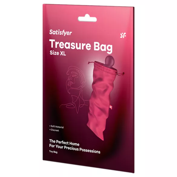 Satisfyer Treasure Bag XL - διακριτική τσάντα αποθήκευσης sex toys (ροζ)