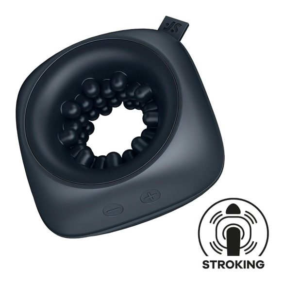 Δακτύλιος Satisfyer Stroker - επαναφορτιζόμενος δονητής μαύρου χρώματος