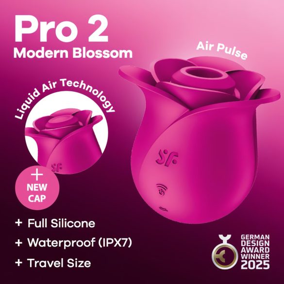 Satisfyer Pro 2 Modern Blossom - διεγερτής κλειτορίδας με κύματα αέρα - ροζ