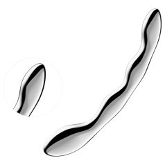   Satisfyer Cosmic Crest 2 - μεταλλικό ομοίωμα πέους κυματιστό - ατσάλινο ασημί