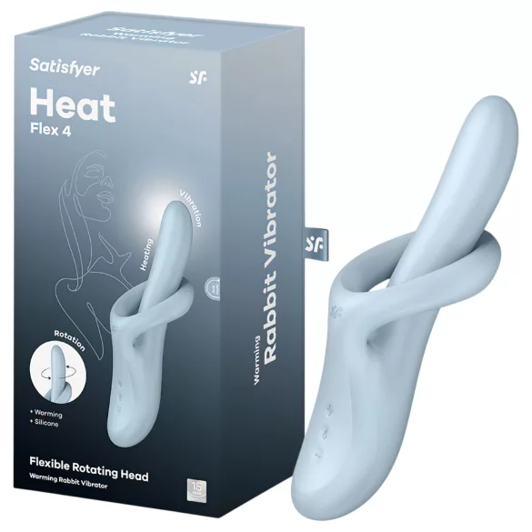 Satisfyer Heat Flex 4 - δονητής με θερμαινόμενη κλειτοριδική κεφαλή (μπλε)
