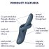 Satisfyer Heat Flex 4 - θερμαινόμενος δονητής με κλειτοριδικό στέλεχος (γκρι)