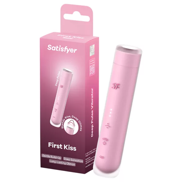 Satisfyer First Kiss - διεγέρτης κλειτορίδας με κύματα αέρα (ροζ)