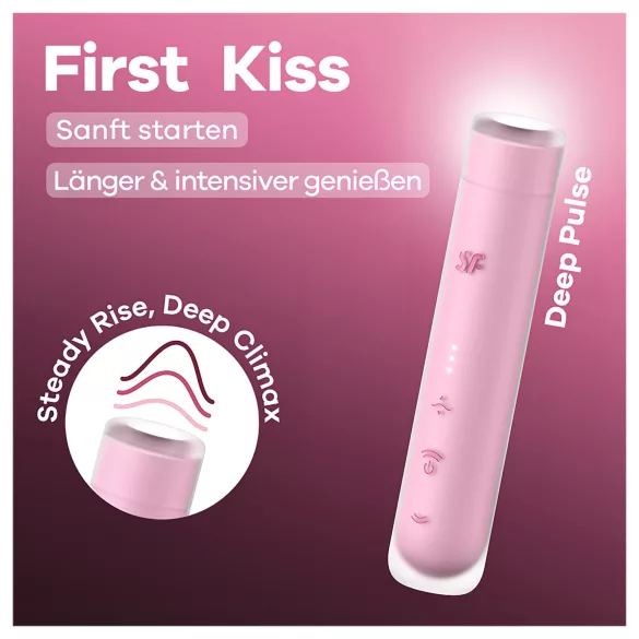 Satisfyer First Kiss - διεγέρτης κλειτορίδας με κύματα αέρα (ροζ)