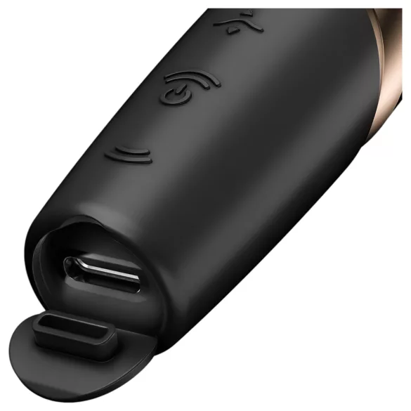 Satisfyer - δονητής κραγιόν - διακριτικός δονητής - μαύρο