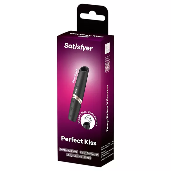 Satisfyer - δονητής κραγιόν - διακριτικός δονητής - μαύρο