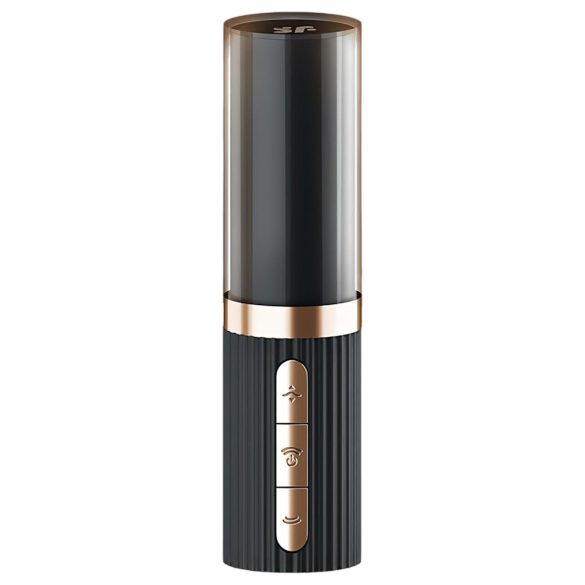 Satisfyer Deep Kiss - δονητής με κύματα αέρα - ρουζ σχήμα - μαύρο