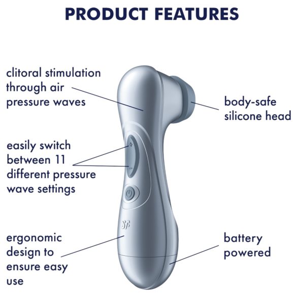 Satisfyer Pro2 Gen2 - εξωτερικός δονητής κλειτορίδας με κύματα αέρα - μπλε