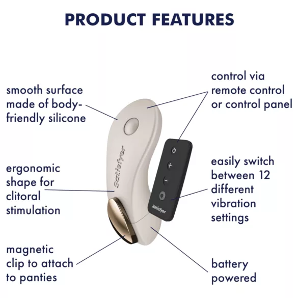 Satisfyer Little Secret - δονητής εσωρούχου - λευκό