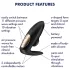 Satisfyer Pro 4 Couples - δονητής ζευγαριών με κύματα αέρα - μαύρο