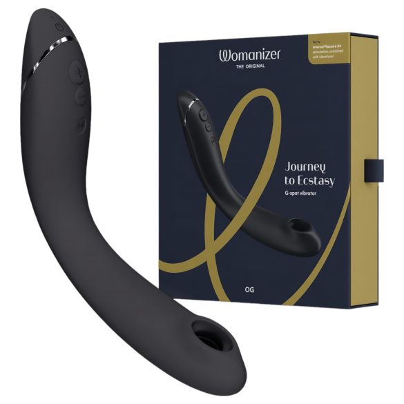 Womanizer OG - επαναφορτιζόμενος, κυματοειδής δονητής 2 σε 1 (μαύρος)