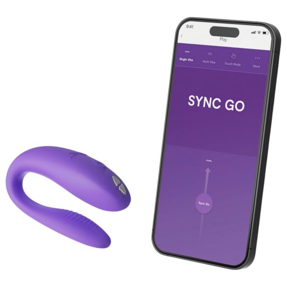 We-Vibe Sync Go - ζευγαρωτός δονητής με app - επαναφορτιζόμενος - μωβ