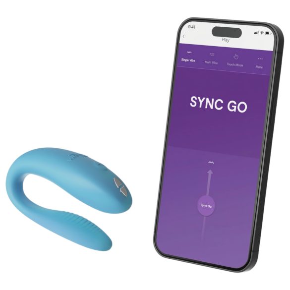 We-Vibe Sync Go - ζευγαρωτής δονητής με εφαρμογή - επαναφορτιζόμενος - τιρκουάζ