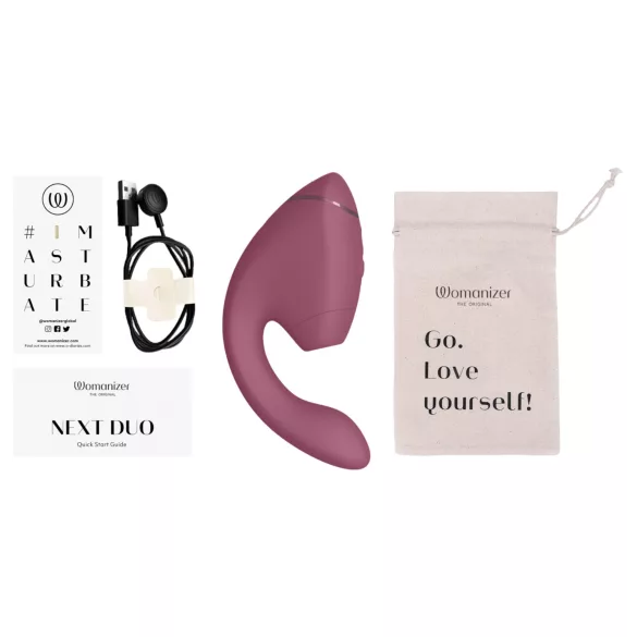 Womanizer Next Duo - δονητής 2σε1 G-σημείου - ροζ