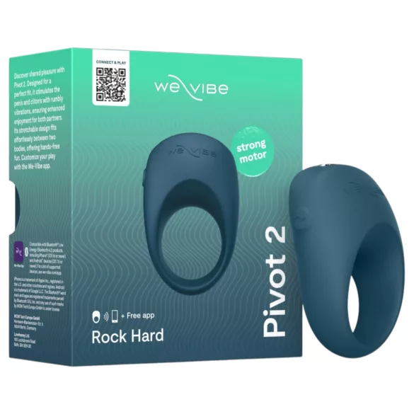 We-Vibe Pivot 2 - Δονητικός δακτύλιος πέους με έλεγχο μέσω εφαρμογής, για άνδρες (μπλε)