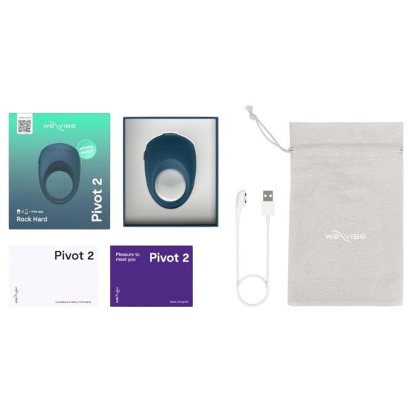 We-Vibe Pivot 2 - δαχτυλίδι πέους με δόνηση - μπλε - έξυπνο