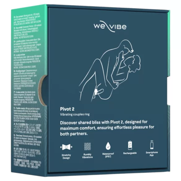 We-Vibe Pivot 2 - Δονητικός δακτύλιος πέους με έλεγχο μέσω εφαρμογής, για άνδρες (μπλε)
