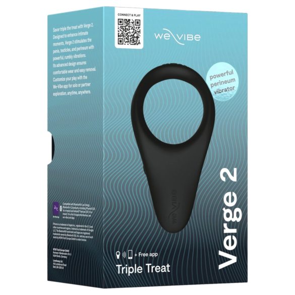 We-Vibe Verge 2 - δαχτυλίδι πέους δονητής smart - μαύρο