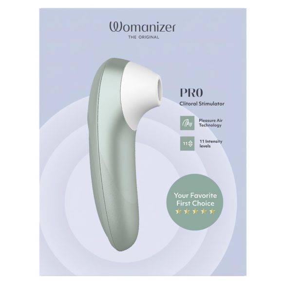 Womanizer Pro - συσκευή διέγερσης με αέρα (πράσινο)