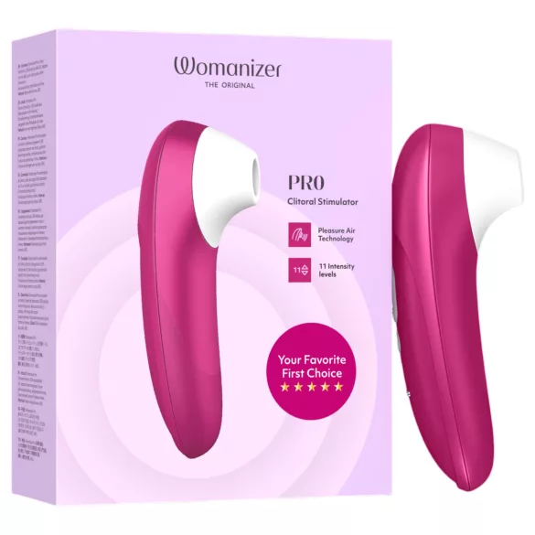 Womanizer Pro - διεγέρτης κλειτορίδας με κύματα αέρα (ροζ)
