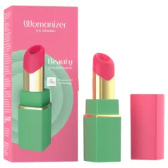  Womanizer Beauty - διεγέρτης κλειτορίδας με κύματα αέρα σε σχήμα κραγιόν (πράσινο)