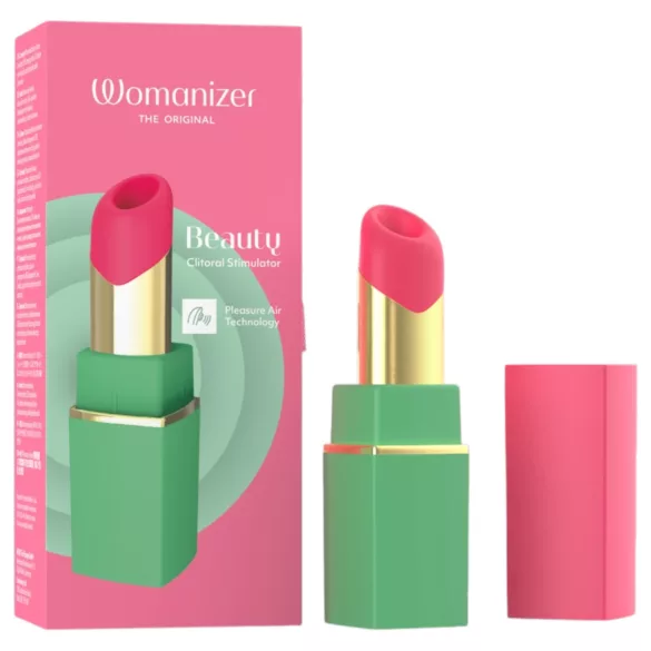 Womanizer Beauty - διεγέρτης κλειτορίδας με κύματα αέρα σε σχήμα κραγιόν (πράσινο)