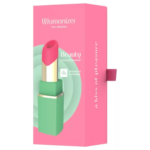 Womanizer Beauty - διεγέρτης κλειτορίδας με κύματα αέρα σε σχήμα κραγιόν (πράσινο)