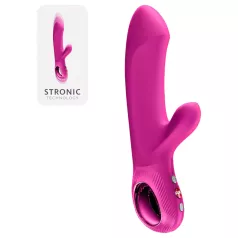   Fun Factory Bi Stronic Embrace - δονητής με ωθητική λειτουργία και κλειτοριδικό βραχίονα (ροζ)