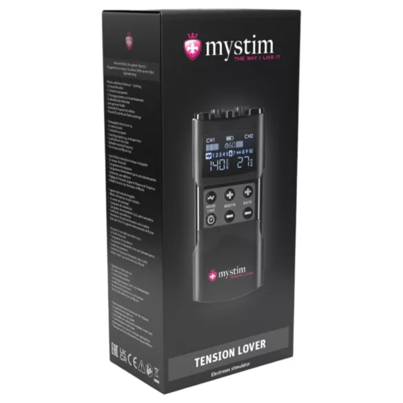mystim Tension Lover 2 - ηλεκτροδιεγερτικό σετ - ψηφιακό - μαύρο