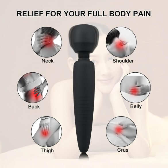 Mrow - δονητής μασάζ αδιάβροχος επαναφορτιζόμενος - μαύρο