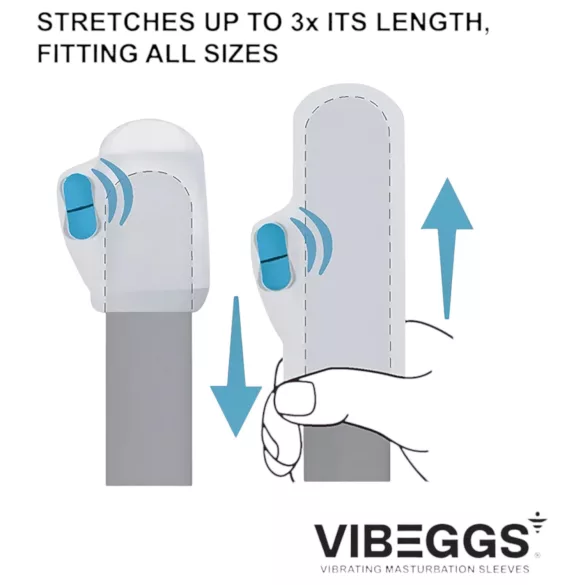 VIBEGGS - δονητικό αυγό masturbator με ανάγλυφες εξοχές - λευκό