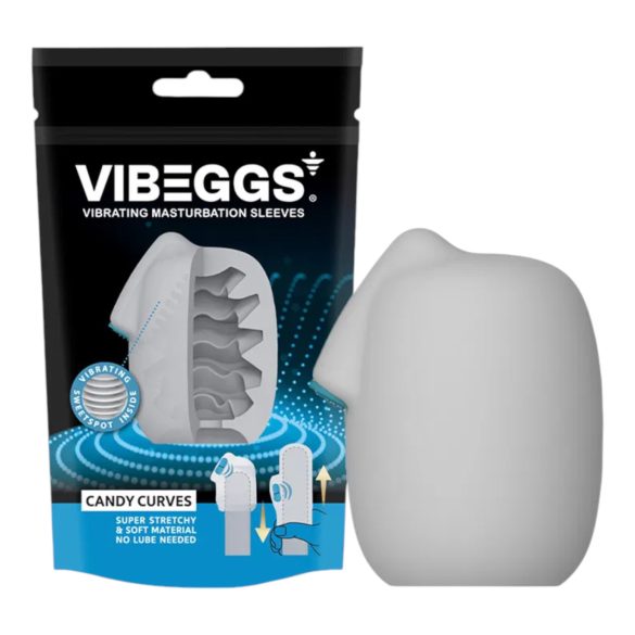 VIBEGGS Candy Curves - δονητικό αυγό μαλακός αυνανιστής - λευκό