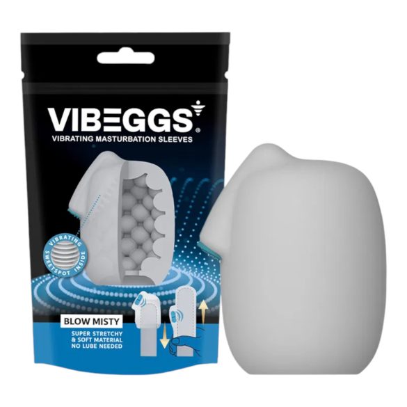 VIBEGGS Blow Misty - αυγό δόνησης μαστιχωτήρας (λευκό)