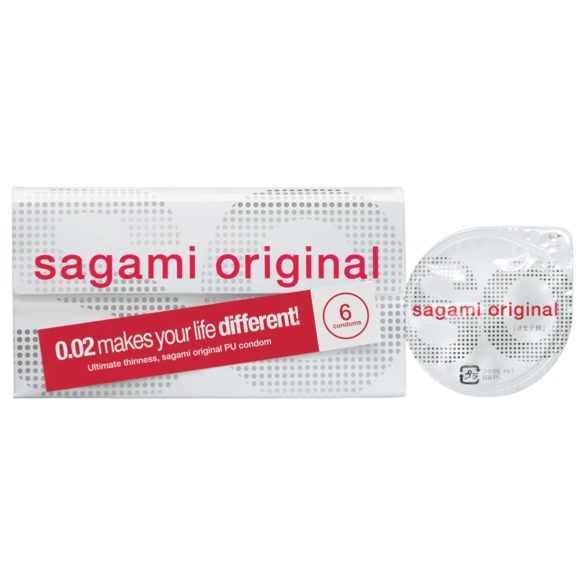 Sagami Original 0.02 - προφυλακτικό - 55mm - 6 τεμάχια