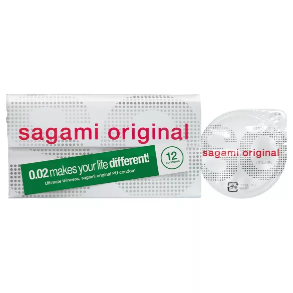 Sagami Original 0,02 - προφυλακτικό 55mm - 12 τεμάχια