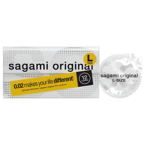 Sagami Original 0,02 L - προφυλακτικό λεπτό - 58mm - 12 τεμάχια