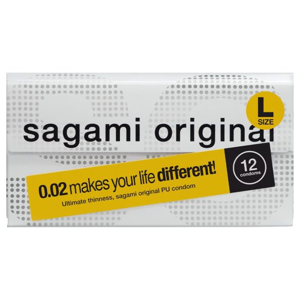 Sagami Original 0,02 L - προφυλακτικό λεπτό - 58mm - 12 τεμάχια