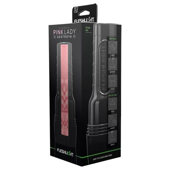 Fleshlight - τεχνητός κόλπος ρεαλιστικός για άνδρα - ροζ εσωτερικό, φυσικό χρώμα