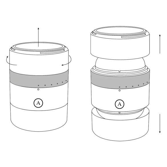 Arcwave - ανδρικός περιστρεφόμενος αυνανιστής με πίεση - μαύρο